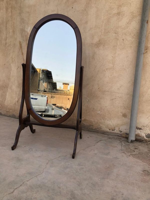 آینه قدی کوتاه تمام چوب